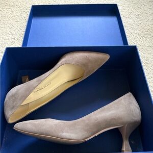 Sarah Flint Women's Taupe Suede Heels